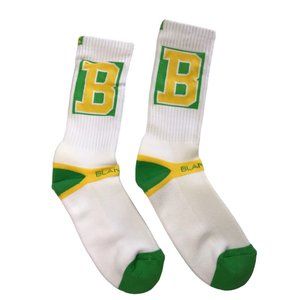 New Strideline Socks Crew B Letter Bishop Blanchett.  Size Adult Medium.  Green
